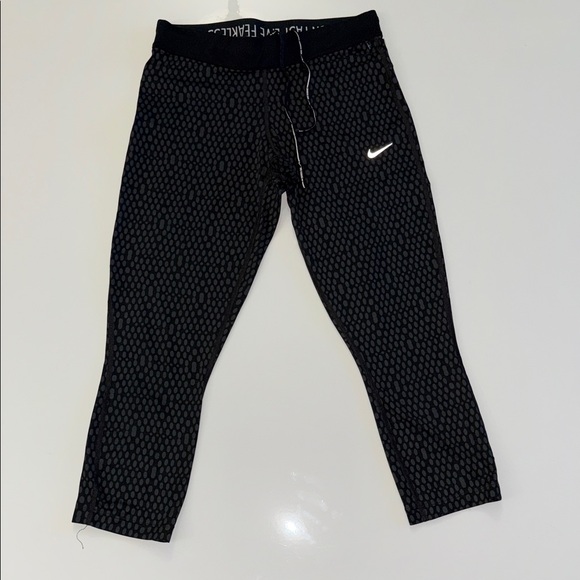 Nike Dri-Fit Womens Black Run Fast Live Fearless Activewear Pants Size S Flawed - Picture 1 of 6